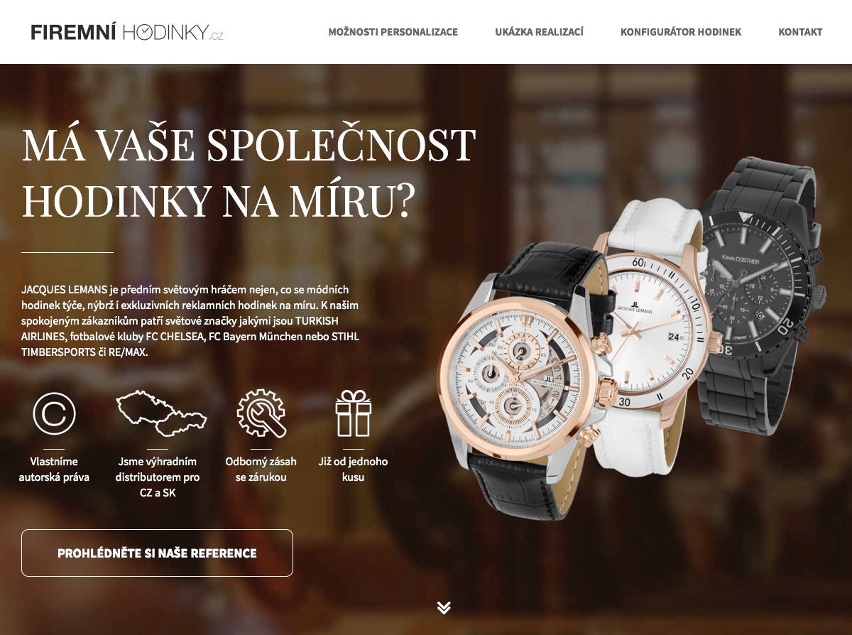 Náhled projektu Firemní hodinky 