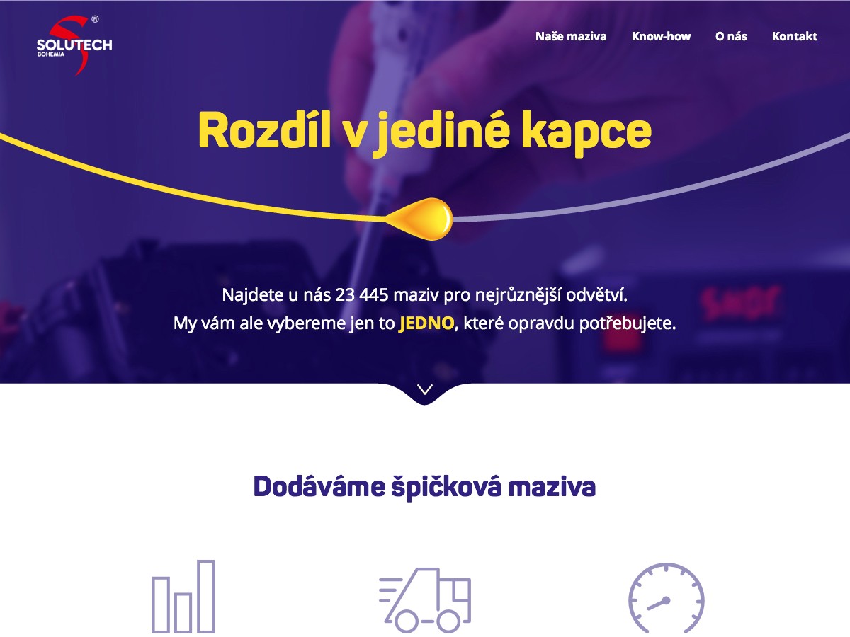 Náhled projektu Solutech Bohemia  - Úvodní stránka