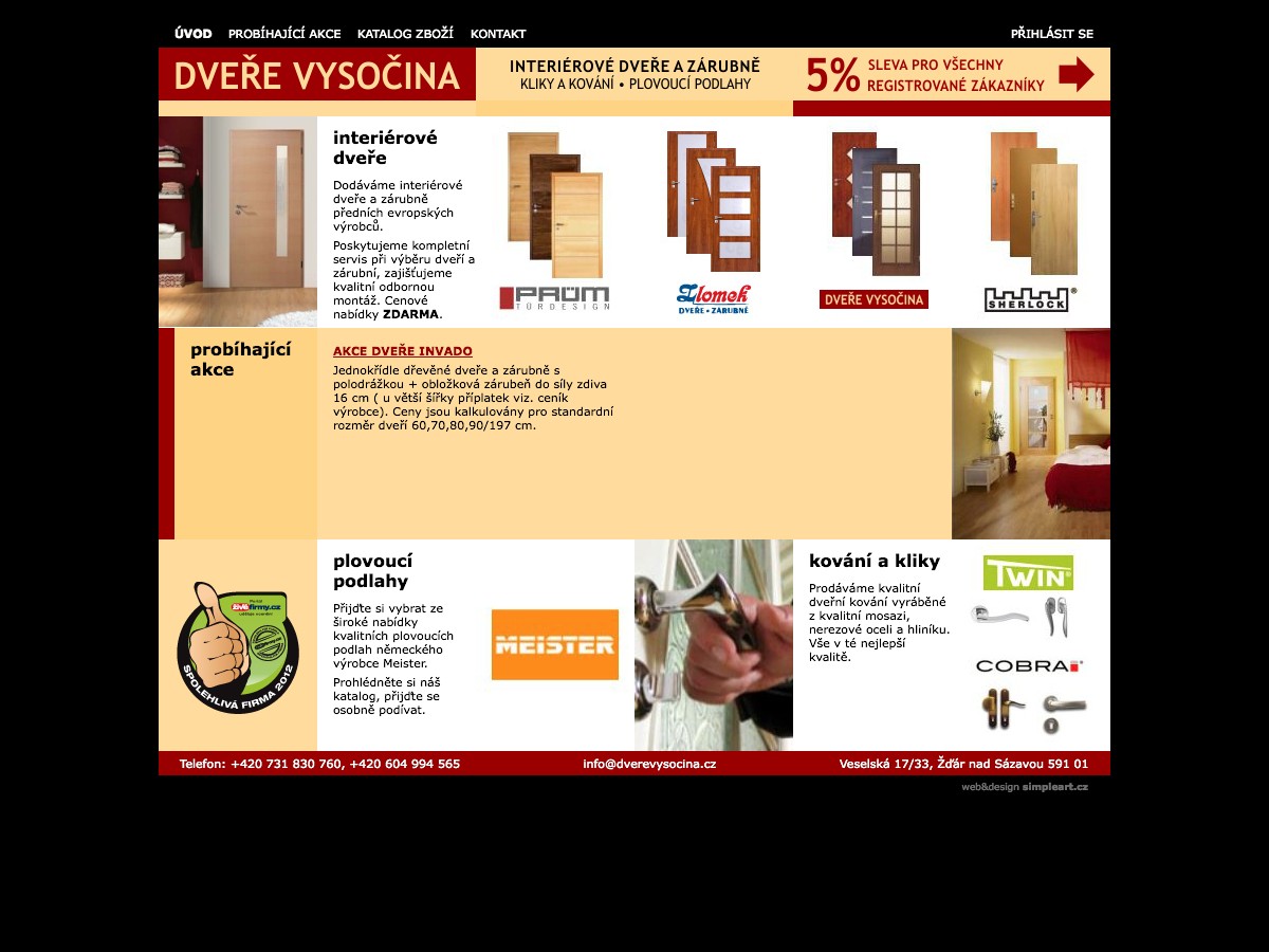 Náhled projektu Dveře Vysočina 
