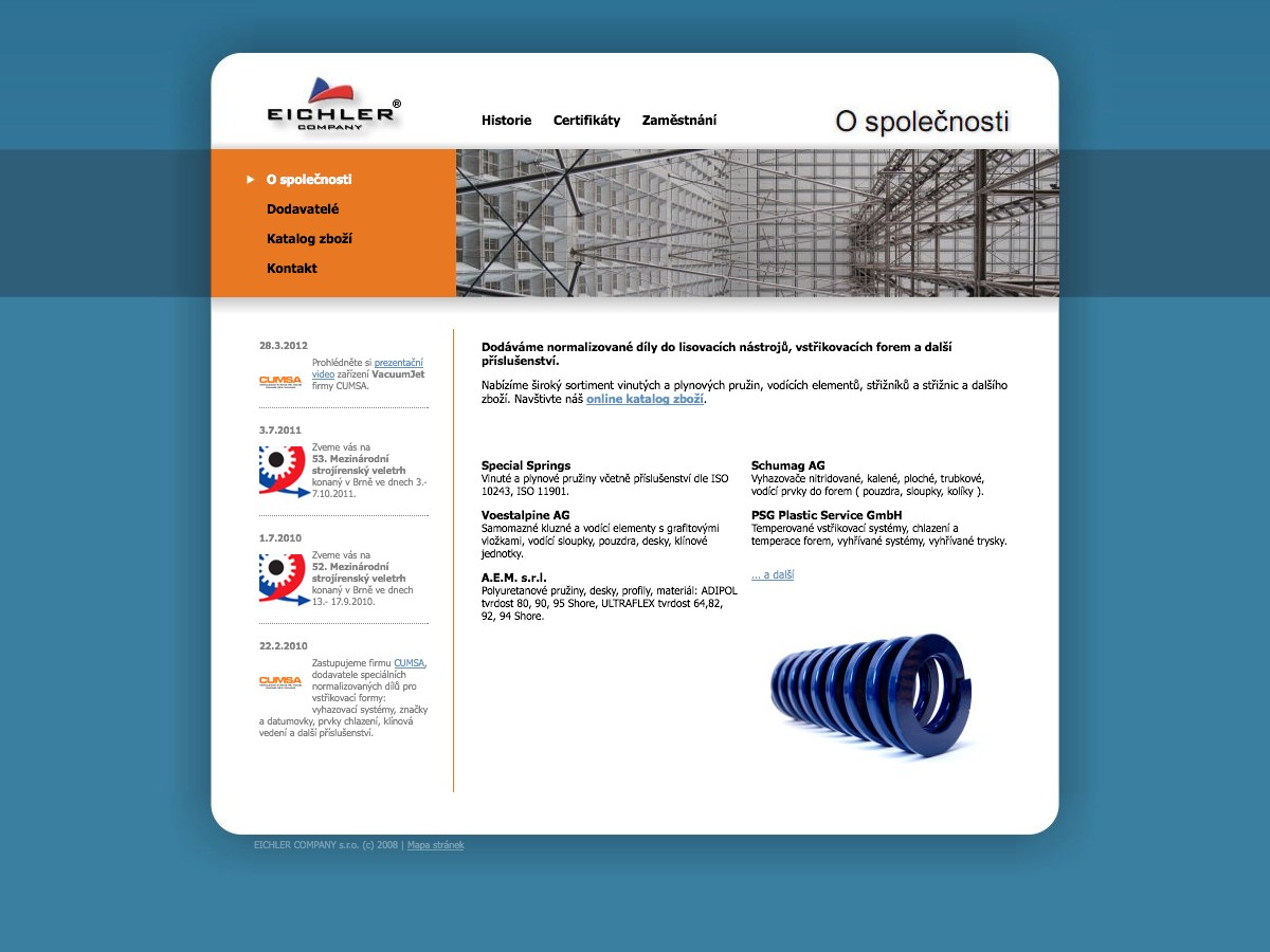 Náhled projektu Eichler Company  - Úvodní stránka