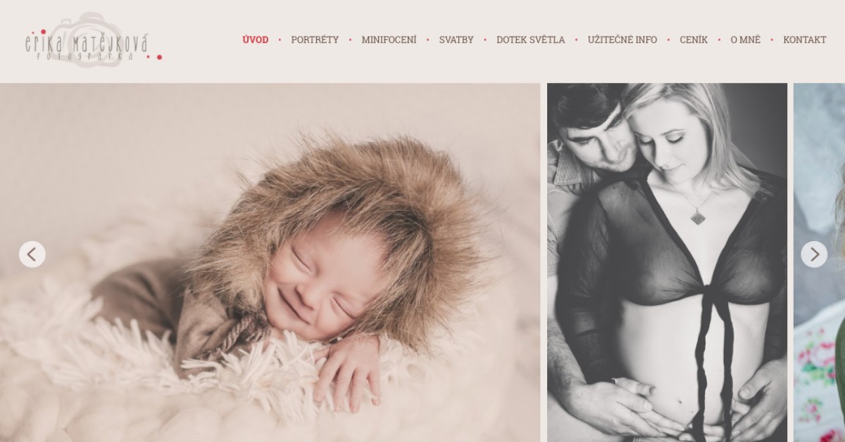 Náhled projektu Fotografka Erika Matějková 