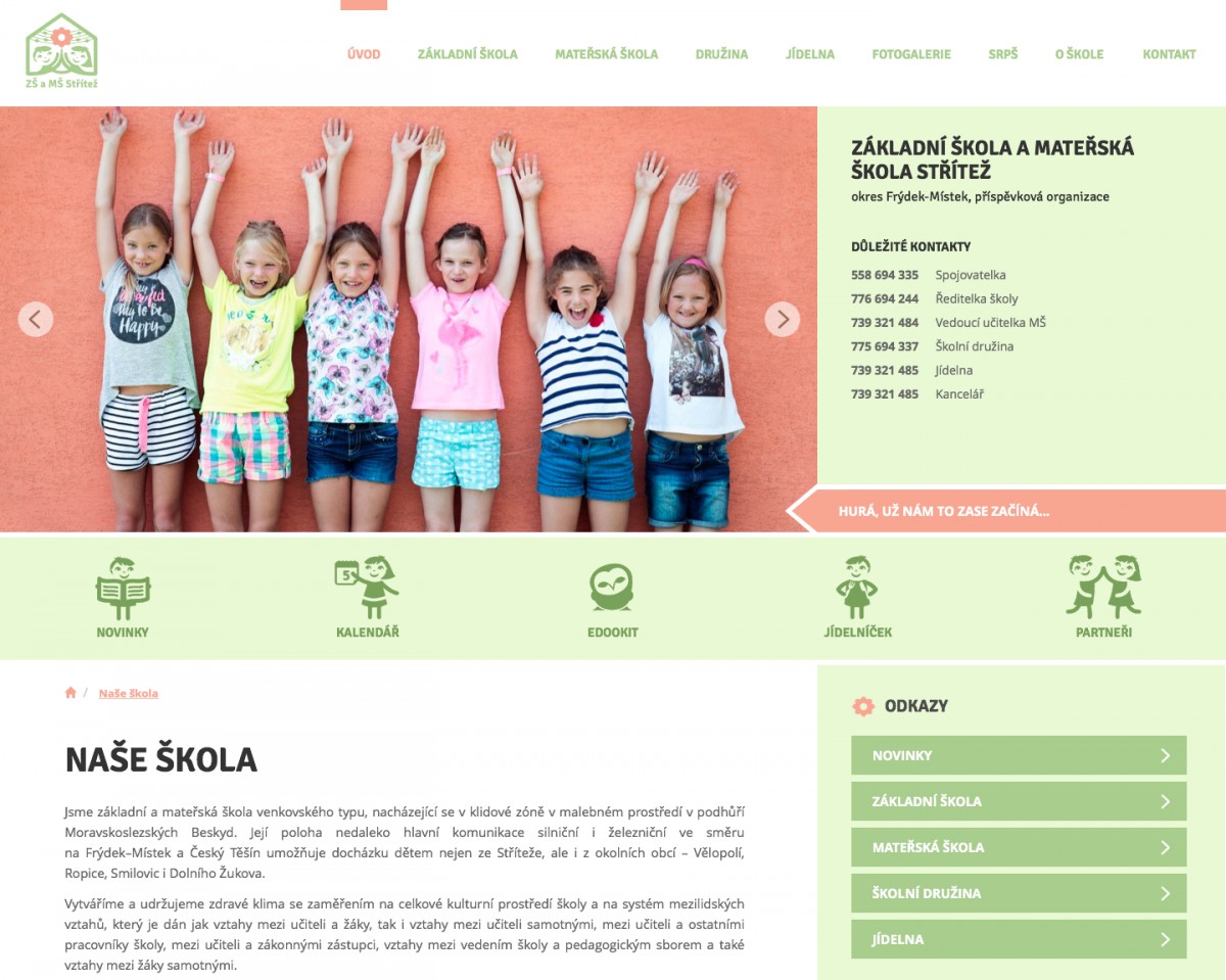 Náhled projektu Základní škola a Mateřská škola Střítež 