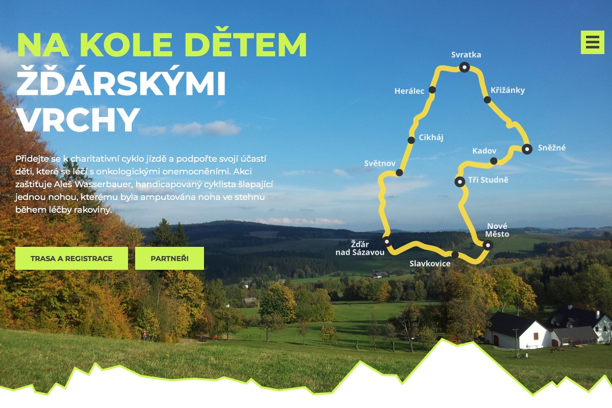Náhled projektu Na kole dětem Žďárskými vrchy 